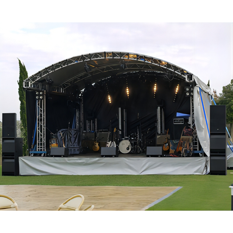 एल्यूमीनियम मिश्र धातु कॉन्सर्ट स्टेज पोडियम के बाहर बिक्री के लिए फैक्टरी मूल्य कस्टम आउटडोर लेज ट्रस सिस्टम स्टेज 