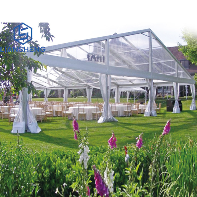 1000 लोगों के लिए आउटडोर वेडिंग ट्रांसपेरेंट टेंट एल्युमीनियम लक्ज़री लार्ज पार्टी इवेंट टेंट