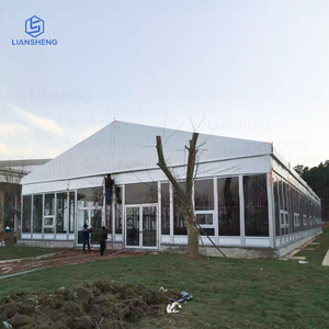 हॉट सेल एल्यूमिनियम फ्रेम आउटडोर टेंट वाटरप्रूफ विंडप्रूफ कस्टम टेंट आर्क टॉप ग्लास वॉल प्रदर्शनी बिजनेस टेंट