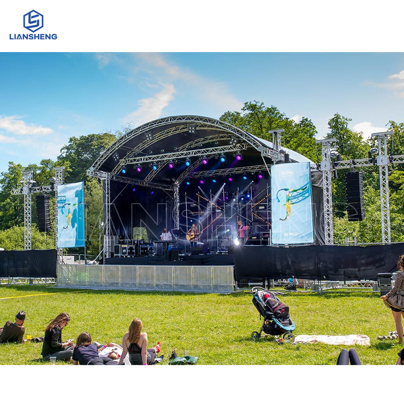 आउटडोर एलईडी स्क्रीन एल्यूमिनियम ट्रस डिस्प्ले लाइटिंग इवेंट बोल्ट स्पिगोट स्टेज ट्रस रूफ सिस्टम
