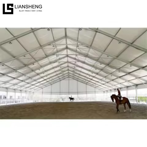 फैक्टरी पूर्ण बिक्री मूल्य पीवीसी फैब्रिक एल्यूमीनियम फ्रेम संरचना के साथ सस्ते बड़े स्पैन हेवी ड्यूटी औद्योगिक गोदाम भंडारण तम्बू