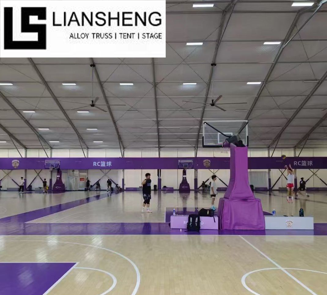 फैक्ट्री डायरेक्ट सप्लाई एल्युमीनियम टेंट आउटडोर हाई रीइन्फोर्स्ड स्ट्रक्चर जिम टेंट बास्केटबॉल टेनिस कोर्ट स्पोर्ट टेंट