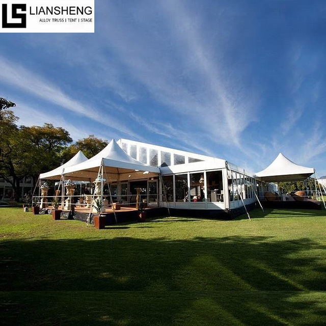 200 300 500 सीट शानदार रोमांटिक मिनिमलिस्ट एल्यूमिनियम मिश्र धातु विशेष डिजाइन वेडिंग चर्च टेंट