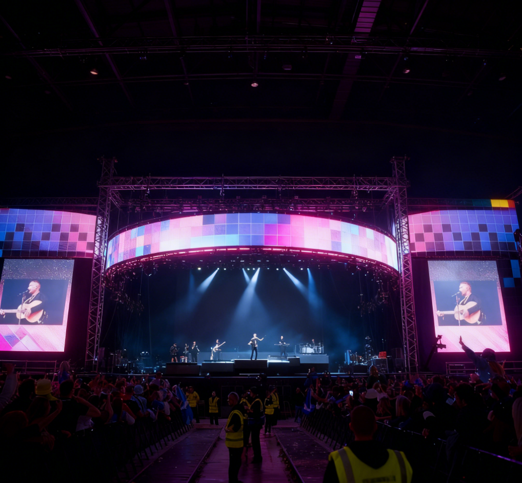 20 मीटर × 40 मीटर बड़ा कॉन्सर्ट स्टेज एल्यूमिनियम ट्रस सिस्टम