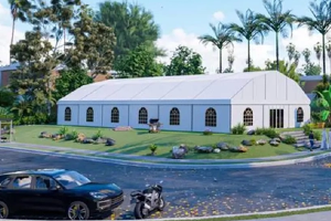 आउटडोर शादी के लिए मुझे कितने बड़े तंबू की आवश्यकता होगी?