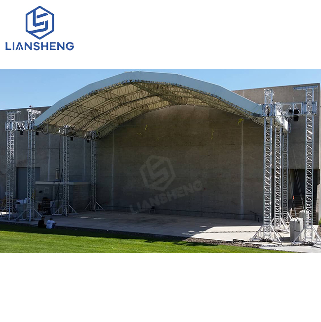 घुमावदार स्टेज लाइटिंग ट्रस/आर्च स्टेज ट्रस संरचना