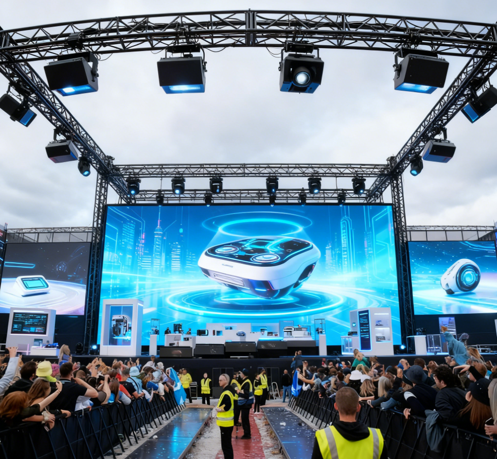 20 मीटर × 40 मीटर बड़ा कॉन्सर्ट स्टेज एल्यूमिनियम ट्रस सिस्टम