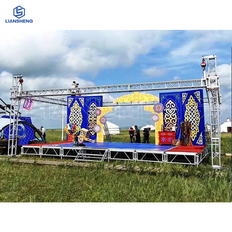 आउटडोर एलईडी स्क्रीन एल्यूमिनियम ट्रस डिस्प्ले लाइटिंग इवेंट बोल्ट स्पिगोट स्टेज ट्रस रूफ सिस्टम