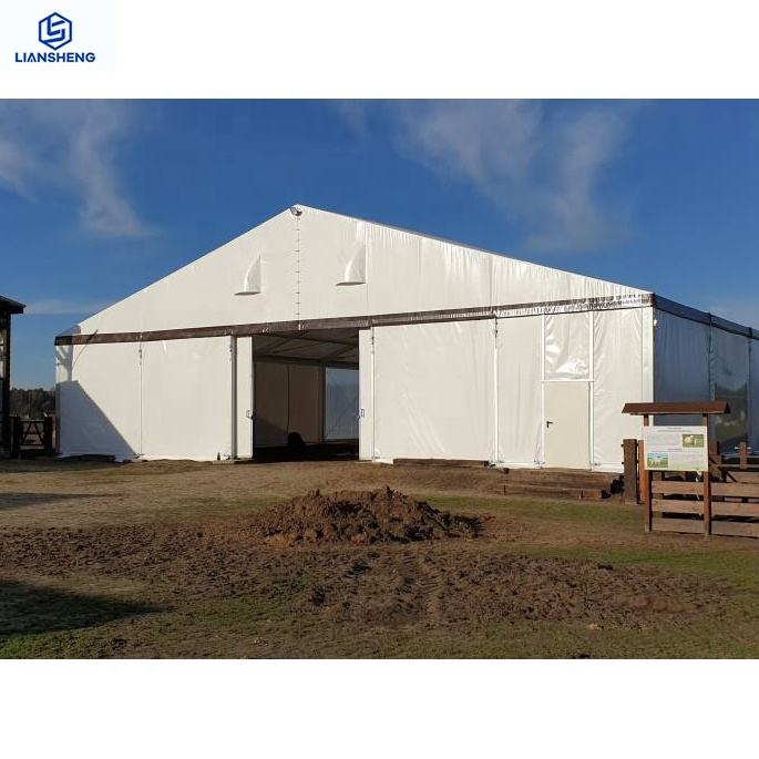 गोदाम संरचना के लिए टिकाऊ वाटरप्रूफ हेवी ड्यूटी 20x50 मीटर मॉड्यूलर एल्यूमिनियम टेंट