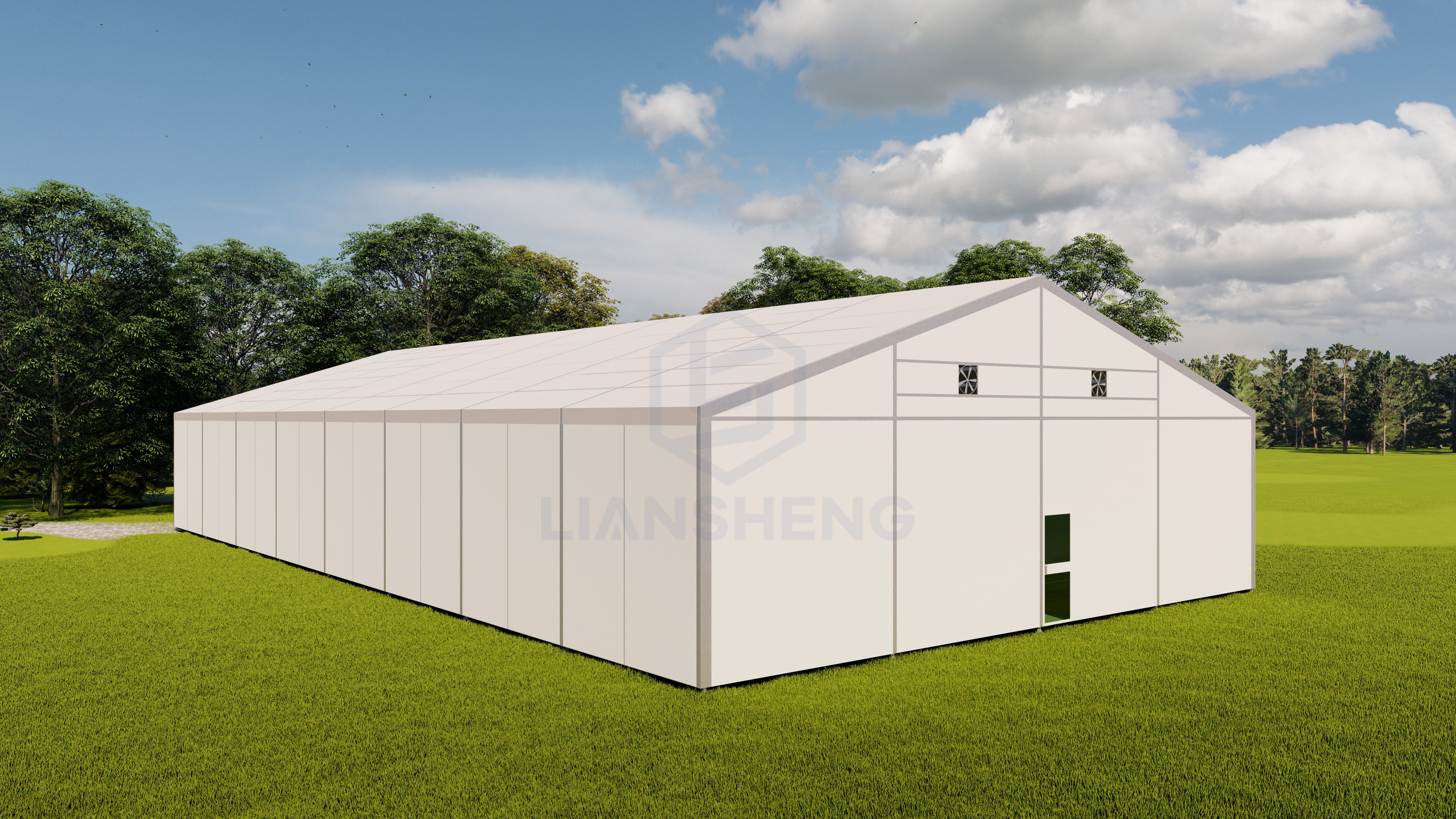 बास्केटबॉल टेंट के लिए लियानशेंग 20mx30m एल्यूमिनियम फ़्रेम स्पोर्ट्स टेंट 