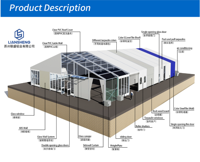 रोमांटिक हाई-वैल्यू आउटडोर वेडिंग टेंट