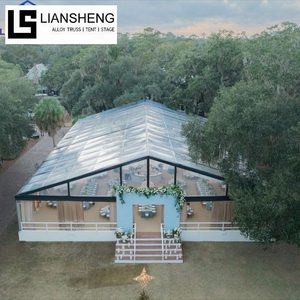 500 1000 लोगों के लिए आउटडोर वेडिंग ट्रांसपेरेंट टेंट एल्युमीनियम लक्ज़री लार्ज पार्टी इवेंट टेंट